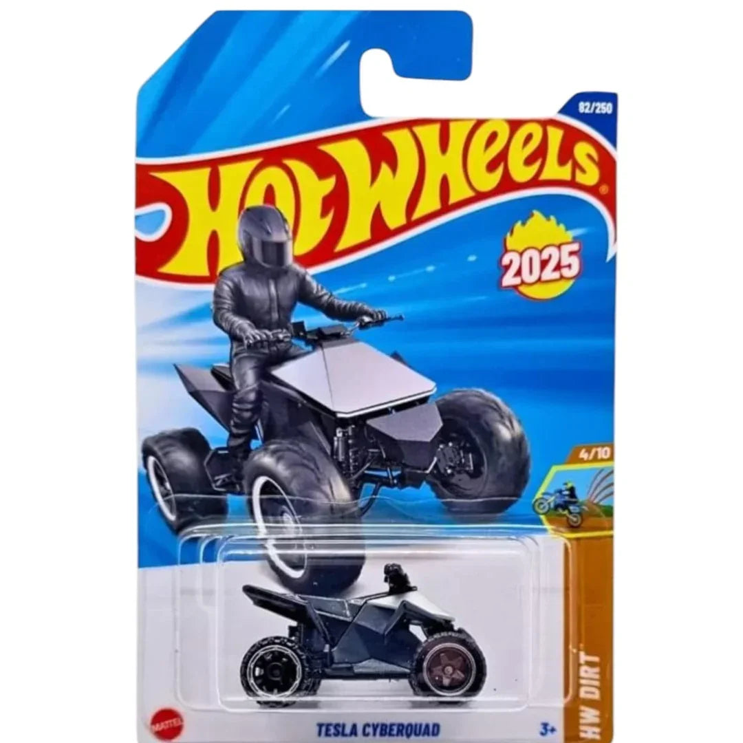 Hot Wheels 1:64 Scale 5-Car Diecast Set – BMW 635 CSi, Boom Car, VW T3 Custom, Tesla Cyberquad & Punk Rod