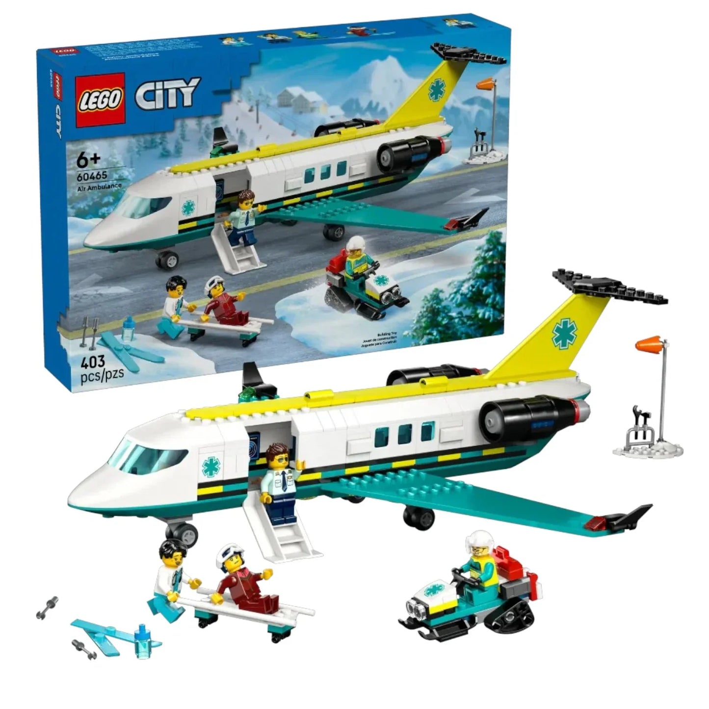 Lego 60465 City Emergency Air Ambulance Airplane (403 Pieces) - Jaiman Toys