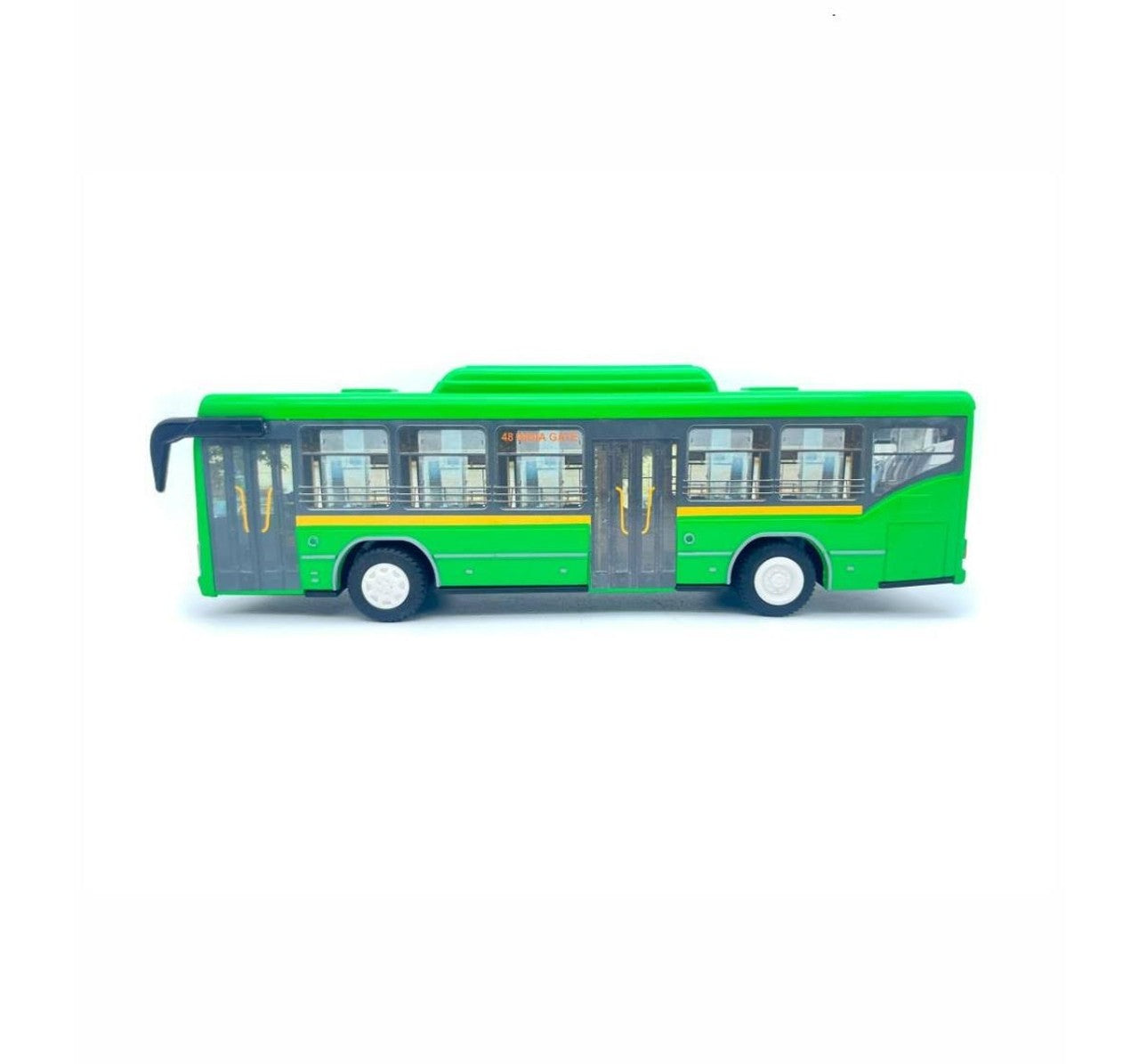 Centy Toys Public Commuters Pull Back Action Low Floor Bus Green | Friction Powered City Bus Toy | 3+ Years