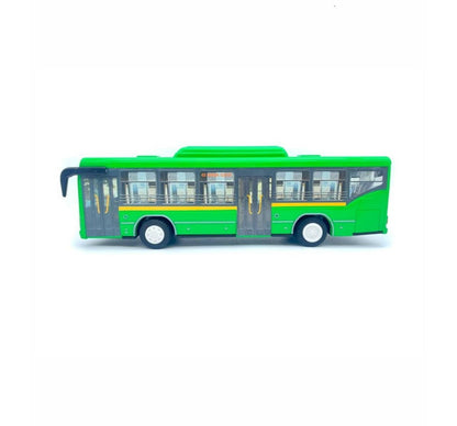 Centy Toys Public Commuters Pull Back Action Low Floor Bus Green | Friction Powered City Bus Toy | 3+ Years