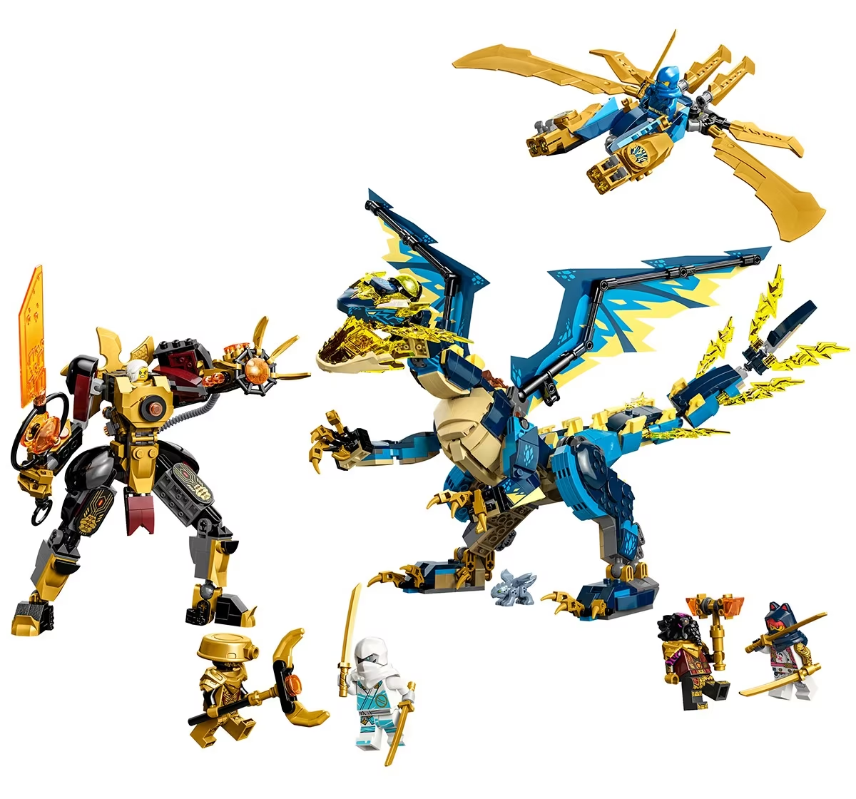 LEGO Ninjago Elemental Dragon Vs. The Empress Mech 71796 Building Toy Set (1,038 Pieces), 9Y+