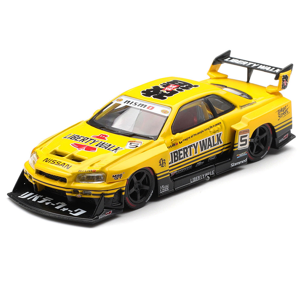 MINI GT 1:64 Nissan LB-ER34 Super Silhouette Skyline Sport Yellow