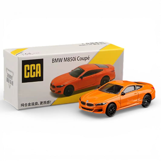 CCA 1:64 BMW M850i Coupé Diecast Model Car – Orange | Alloy Chassis, Suspension, Premium Miniature