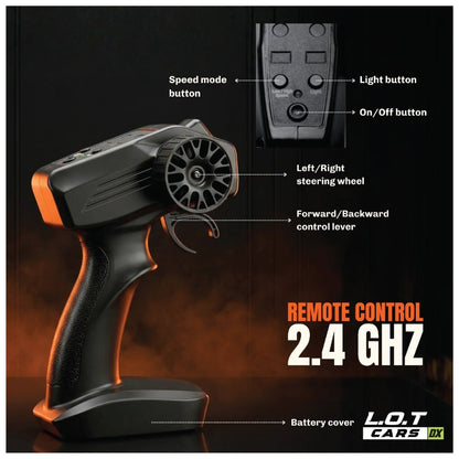 Zipp Remote Control Car – Burnout Prism | 4x4 RC Drift Car, 20 km/h, 2.4GHz Remote, 100m Range, Multi-Mode LED Lights