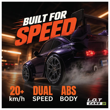 Zipp Remote Control Car – Burnout Prism | 4x4 RC Drift Car, 20 km/h, 2.4GHz Remote, 100m Range, Multi-Mode LED Lights