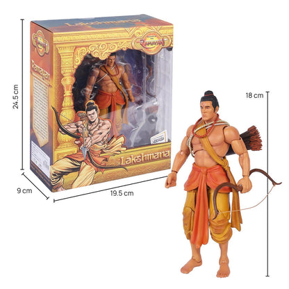 Legends of the Ramayan 1:12 Scale Vanvasi Lakshmana Collector Action Figure with Bow, Arrow, Quiver, Sword & Interchangeable Hands