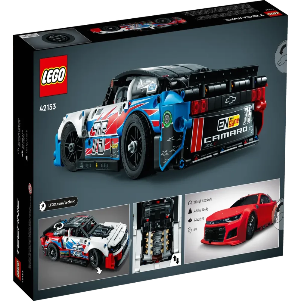 LEGO 42153 Technic NASCAR Next Gen Chevrolet Camaro ZL1 42153 Building Toy Set (672 Pieces) - Jaiman Toys
