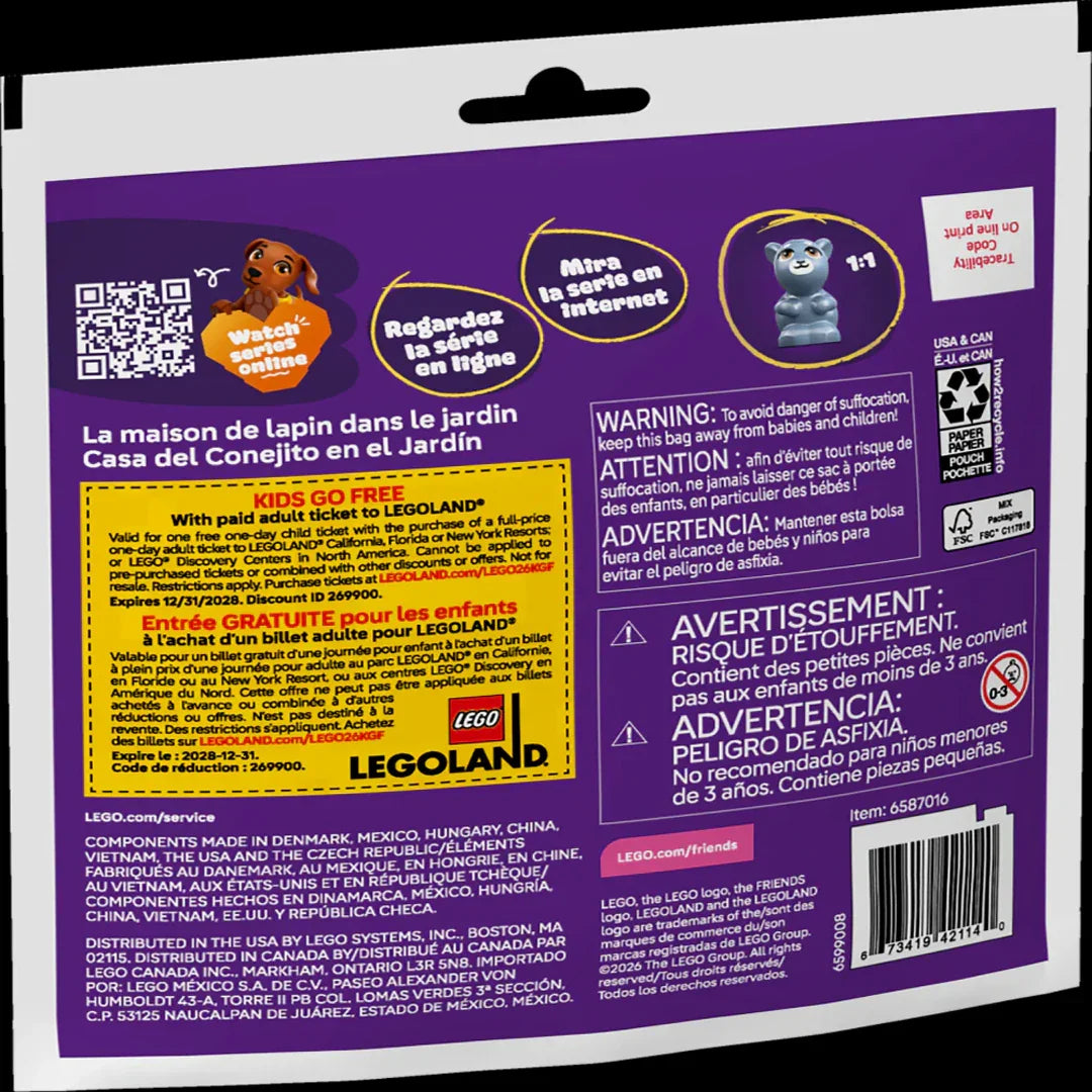 LEGO Friends 30722 Garden Bunny House Building Set – Mini Animal Playset Polybag (46 Pieces)