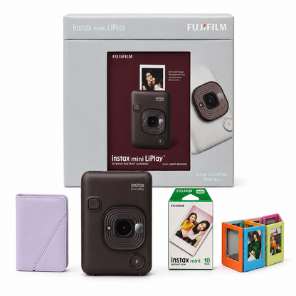 Fujifilm Instax Mini LiPlay Elite Box | Hybrid Instant Camera + Mini Album + 10 Shot Film + 5 Fridge Magnets