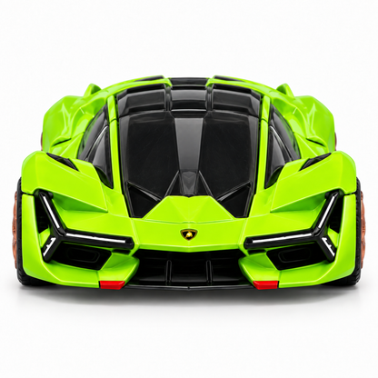 Bburago 1:64 Lamborghini Terzo Millennio Die-Cast Collectible | Metal Miniature Futuristic Concept Supercar with Bronze Wheels & Display Stand – Green, Ages 14+