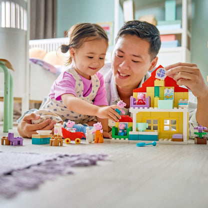 LEGO 10467 DUPLO Peppa Pig Family House Building Set – Toddler Playset with Figures, 84 Pieces