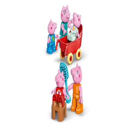 LEGO 10467 DUPLO Peppa Pig Family House Building Set – Toddler Playset with Figures, 84 Pieces