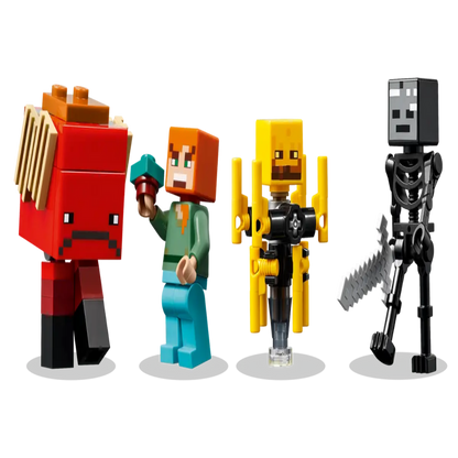 LEGO Minecraft 21266 The Nether Lava Battle Building Set (99 Pieces) | Adventure Toy with Alex, Wither Skeleton & Blaze for Kids Ages 6+