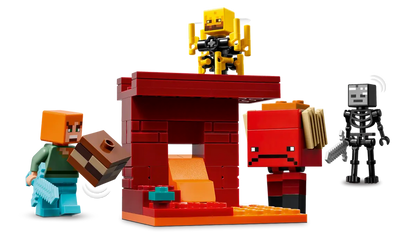 LEGO Minecraft 21266 The Nether Lava Battle Building Set (99 Pieces) | Adventure Toy with Alex, Wither Skeleton & Blaze for Kids Ages 6+