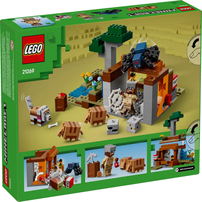LEGO Minecraft 21269 The Armadillo Mine Expedition Building Set (247 Pieces) | Adventure Toy with TNT Mine, Safari Ranger, Wolf & Armadillos for Kids Ages 8+