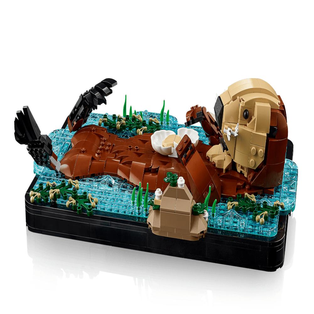 LEGO 21366 Ideas Floating Sea Otters Building Set – Wildlife Display Model, 1234 Pieces