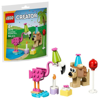 LEGO® 30715 Creator Cute Animal Birthday Party  | 64-Piece Building Toy | Ages 6+