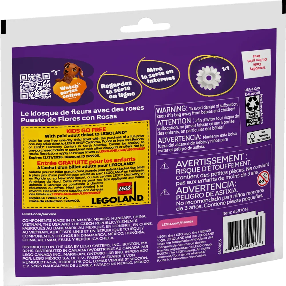 LEGO® 30721 Friends Flower Stand with Roses | 55-Piece Building Set | Ages 6+