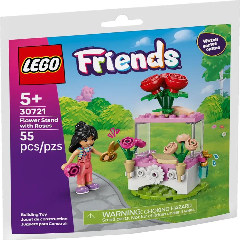 LEGO® 30721 Friends Flower Stand with Roses | 55-Piece Building Set | Ages 6+