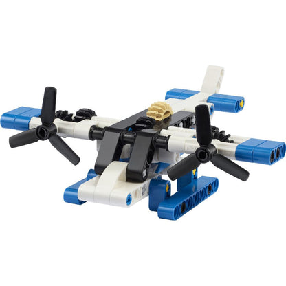 LEGO 30736 Technic White Seaplane Polybag – Mini Aircraft Building Toy, 82 Pieces