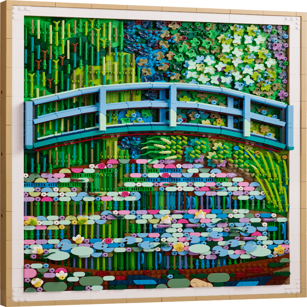 LEGO Art 31220 Claude Monet – Bridge Over a Pond of Water Lilies Building Set (3,179 Pieces) | 3D Wall Art Décor for Adults & Art Lovers