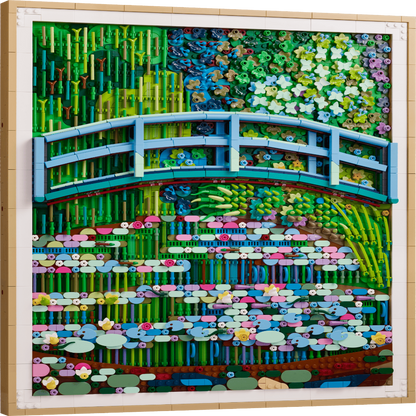 LEGO Art 31220 Claude Monet – Bridge Over a Pond of Water Lilies Building Set (3,179 Pieces) | 3D Wall Art Décor for Adults & Art Lovers