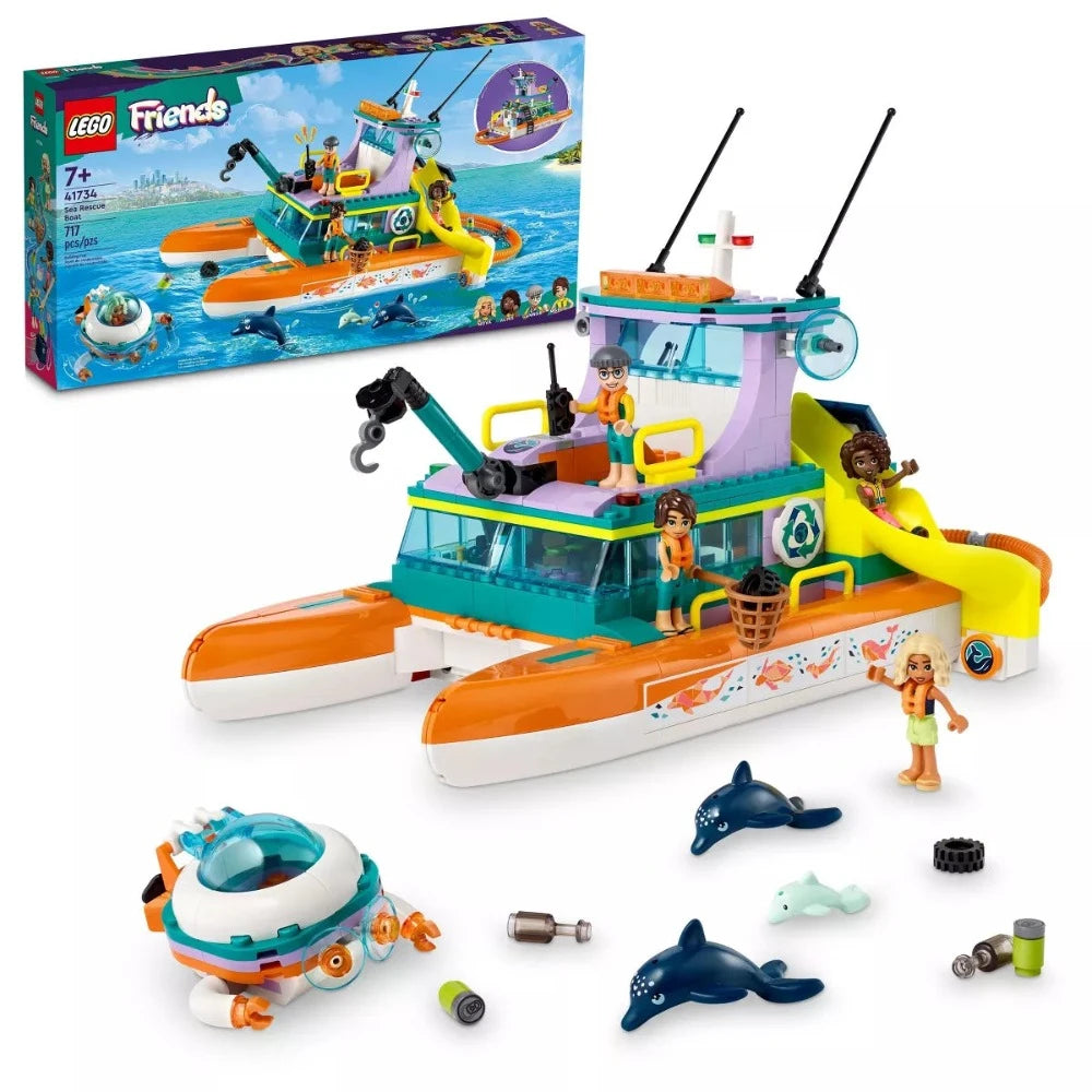 LEGO 41734 Friends Sea Rescue Boat Building Toy Set - Jaiman Toys