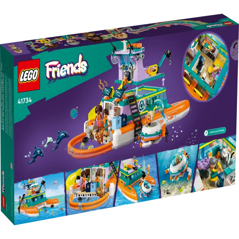 LEGO 41734 Friends Sea Rescue Boat Building Toy Set - Jaiman Toys