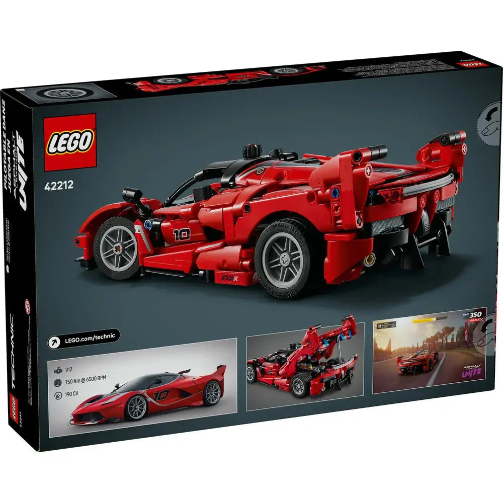 LEGO Technic 42212 Ferrari FXXK  897Piece Supercar Model with Opening Doors, V12 Engine & Differential (Ages10+) - Jaiman Toys