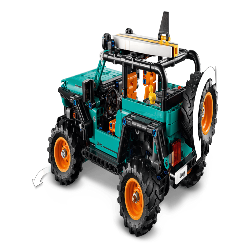 LEGO 42227 Technic Jeep Wrangler Rubicon Building Set – Off-Road 4x4 SUV Model, 723 Pieces