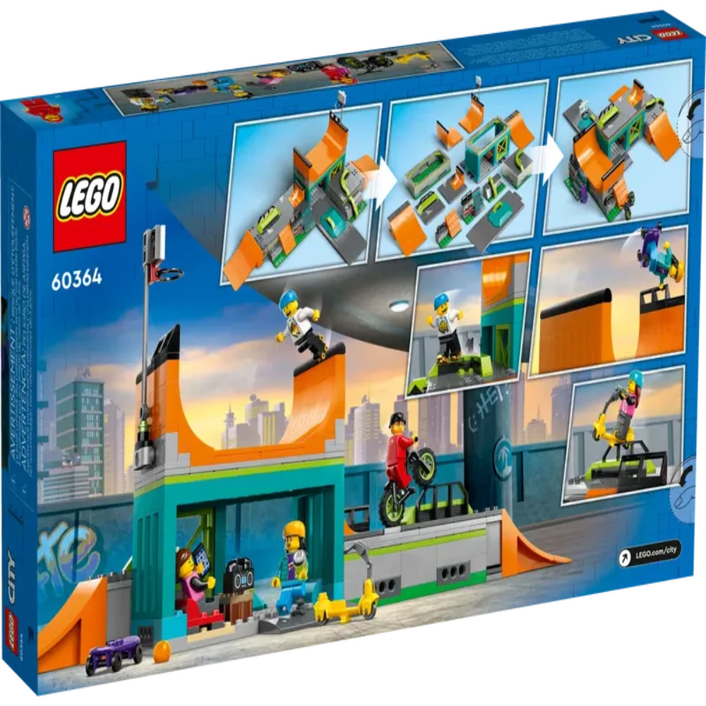 LEGO 60364 City Street Skate Park Building Toy Set (454 Pieces) - Jaiman Toys