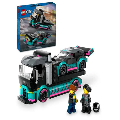 LEGO City Race Car and Car Carrier Truck Building Toy 60406 (328 Pieces) - Jaiman Toys