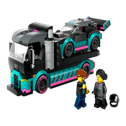 LEGO City Race Car and Car Carrier Truck Building Toy 60406 (328 Pieces) - Jaiman Toys