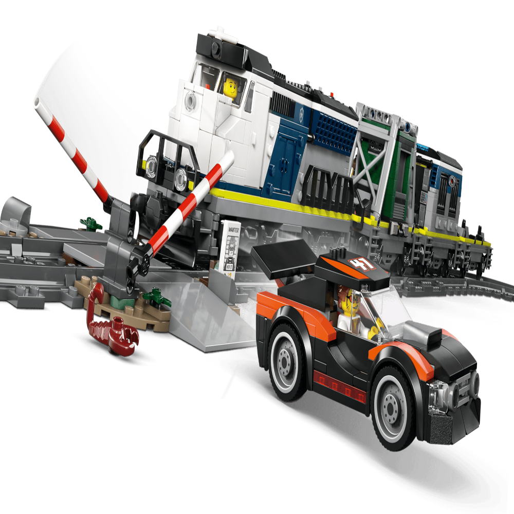 LEGO 60508 City Police Train Heist Remote Control Set – RC Train Toy with Tracks, Helicopter & Minifigures, 1313 Pieces