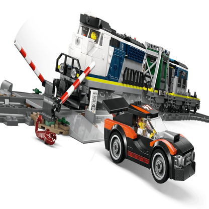 LEGO 60508 City Police Train Heist Remote Control Set – RC Train Toy with Tracks, Helicopter & Minifigures, 1313 Pieces