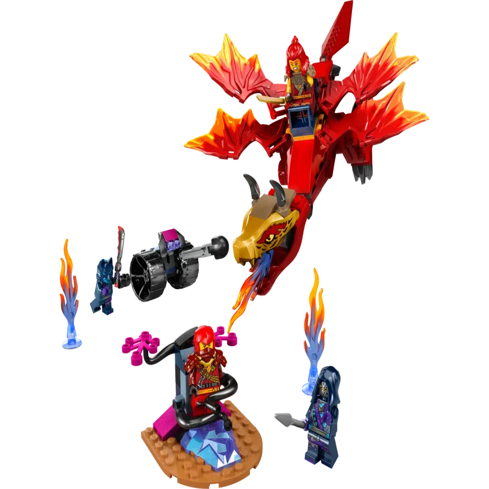 LEGO NINJAGO Kais Source Dragon Battle Adventure Playset with Buildable Model and 4 Posable Ninja Action Figures, Toddler Ninja Toy, Ninja Gift Idea for... - Jaiman Toys