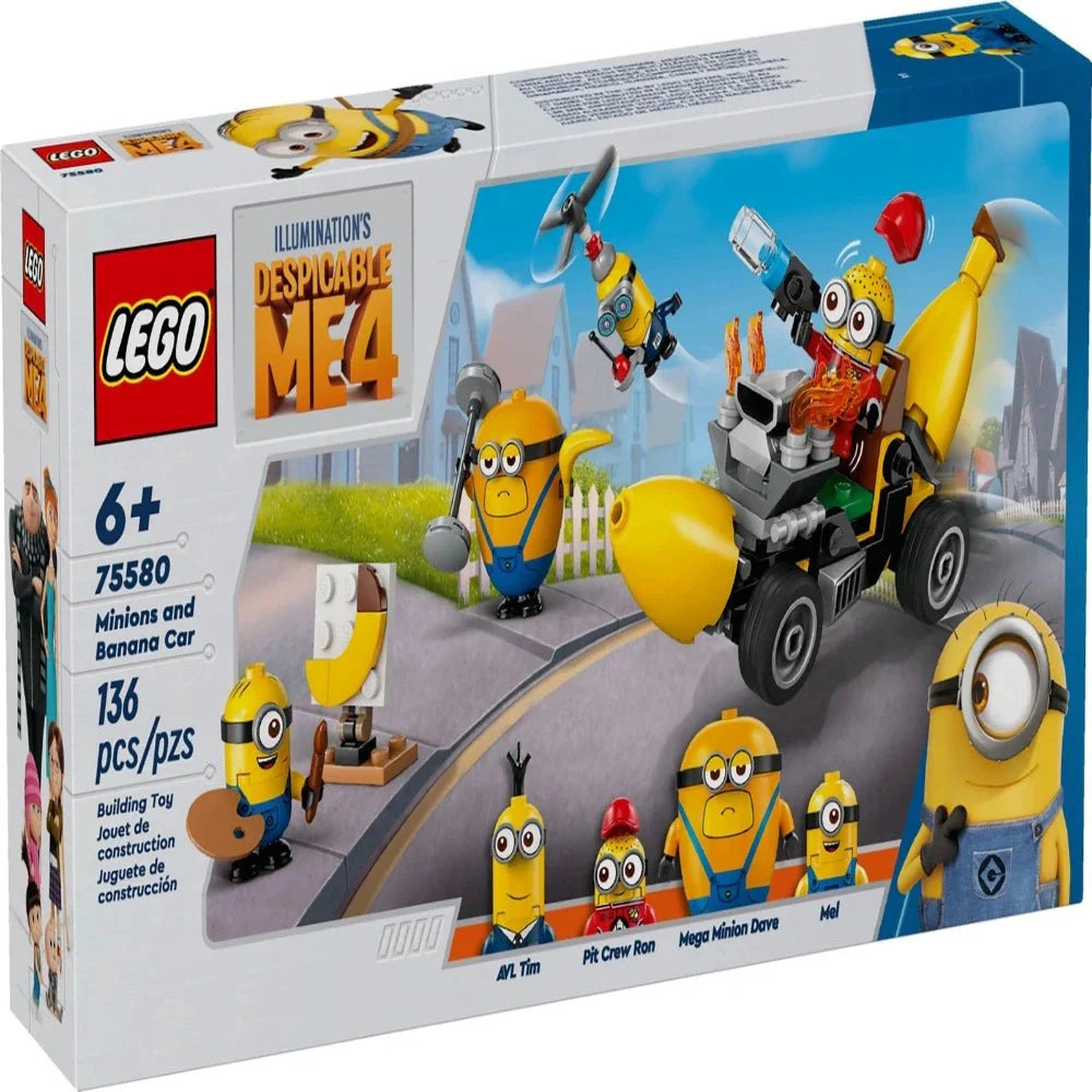 LEGO Despicable Me 4 Minions and Banana Car Toy 75580 Building Blocks Toys for 6+ Gift for Boys and Girls