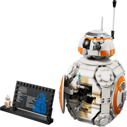LEGO Star Wars 75452 BB-8 Astromech Droid Building Set (569 Pieces) | Collectible Display Model with Rotating Head & BB-8 Figure for Kids Ages 10+