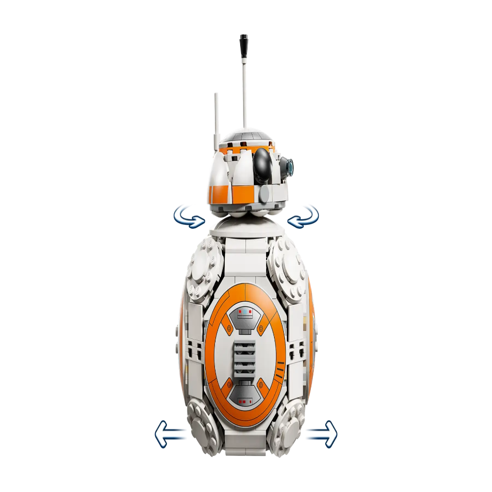LEGO Star Wars 75452 BB-8 Astromech Droid Building Set (569 Pieces) | Collectible Display Model with Rotating Head & BB-8 Figure for Kids Ages 10+