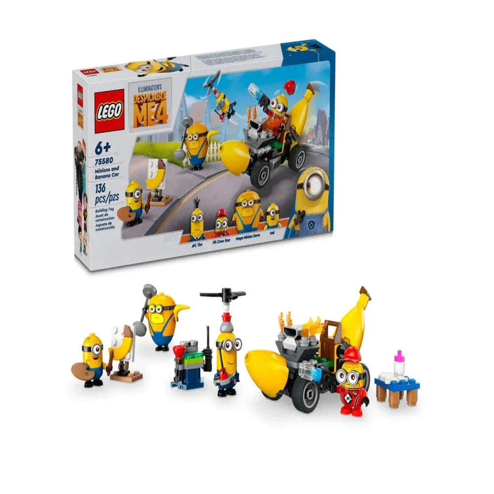 LEGO Despicable Me 4 Minions and Banana Car Toy 75580 Building Blocks Toys for 6+ Gift for Boys and Girls