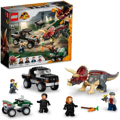 Lego 76950! Jurassik World Triceratop's Pick-Up Truck Ambush (210 Pieces) - Jaiman Toys