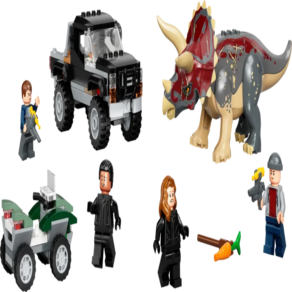 Lego 76950! Jurassik World Triceratop's Pick-Up Truck Ambush (210 Pieces) - Jaiman Toys