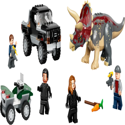 Lego 76950! Jurassik World Triceratop's Pick-Up Truck Ambush (210 Pieces) - Jaiman Toys
