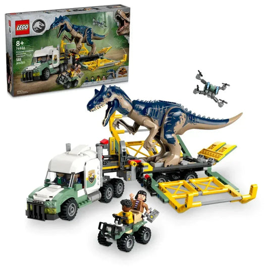Lego 76966 Jurassic World Dinosaur Missions Allosaurus Transport Truck 588 Pieces