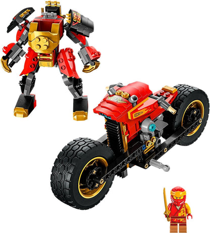 LEGO NINJAGO Kais Mech Rider EVO 71783, Upgradable Ninja Motorbike Toy, Mech Action Figure and 2 Bone Warrior Minifigures, Age 7+ - Jaiman Toys