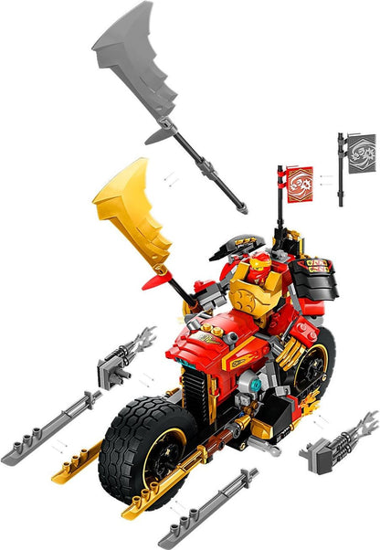 LEGO NINJAGO Kais Mech Rider EVO 71783, Upgradable Ninja Motorbike Toy, Mech Action Figure and 2 Bone Warrior Minifigures, Age 7+ - Jaiman Toys