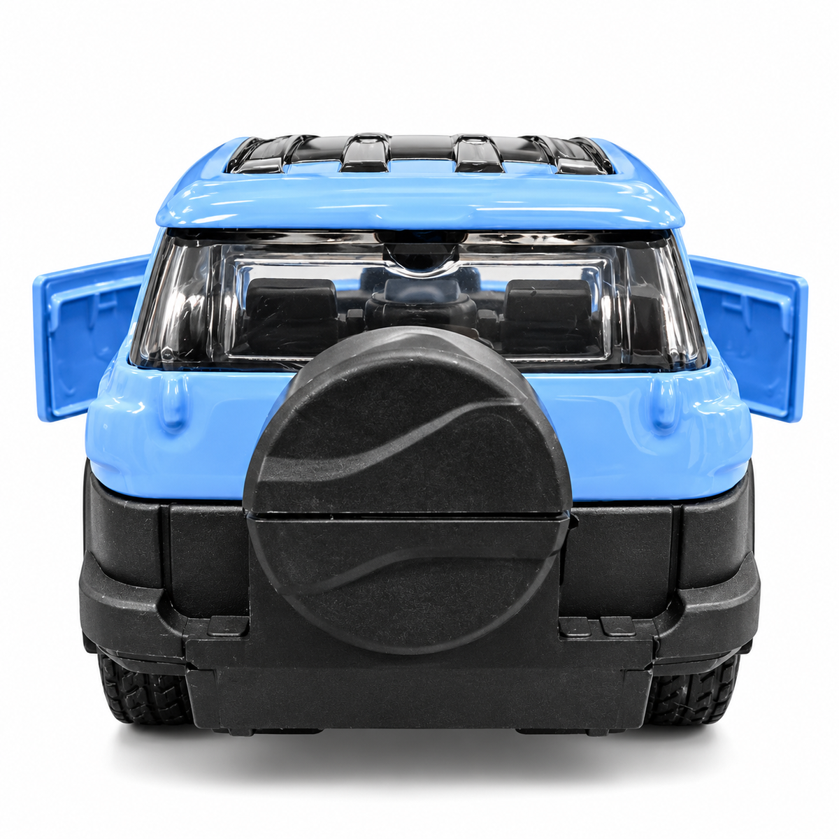 Road Burners Metal Racers 1:39 Scale Die-Cast SUV Toy Car – Blue Off-Road Model with Pull-Back Action, Openable Doors & Metal Body for Kids Ages 3+