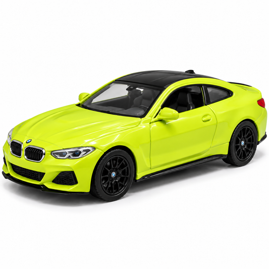 Welly 1:64 BMW 4 Series Coupe Lime Green Die-Cast Model Car