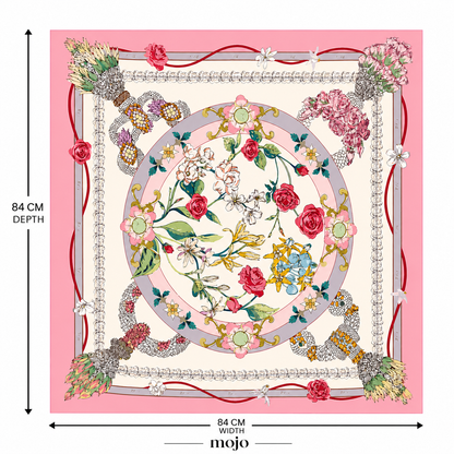 MOJO Elegance in Bloom Classic Bundle Mahjong Set – 160 Premium 36mm Tiles with Racks, Floral Playing Mat, Mahjong Cards & Accessories