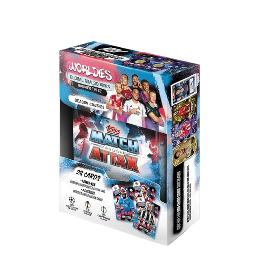 Topps UCC Match Attax 2025/26 Trading & Collectible Card Game (Booster Tin 2 - Global GOALSCORERS)